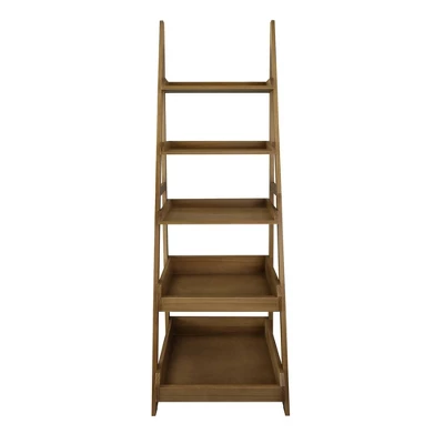 74" 5 Shelf Ladder Bookcase Alpine Gray - Flora Home 1 74" 5 Shelf Ladder Bookcase Alpine Gray - Flora Home