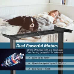 Costway Electric Adjustable Standing Up Desk Frame Dual Motor W/Controller WhiteBlackGrey 18 Costway Electric Adjustable Standing Up Desk Frame Dual Motor W/Controller WhiteBlackGrey -Officezen Shop GUEST fbb53329 128f 4638 94ab 46def6d4717f