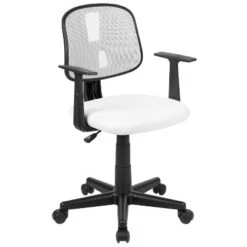 Emma And Oliver Pivot Back Mesh Swivel Task Office Chair With Arms -Officezen Shop GUEST fd081418 05f7 41c4 a1b8 f92e5cd51499