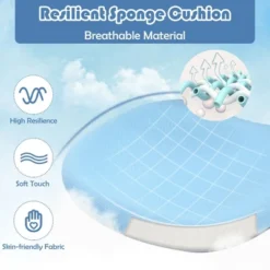 Costway Kids Study Desk Chair Adjustable Height Depth W/Sit-Brake Casters 14 Costway Kids Study Desk Chair Adjustable Height Depth W/Sit-Brake Casters -Officezen Shop GUEST fe04ef59 bab9 453c bb45 3a0ca38b1b8e